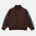 RETRO STRIPES ZIP — BROWN / BLUE