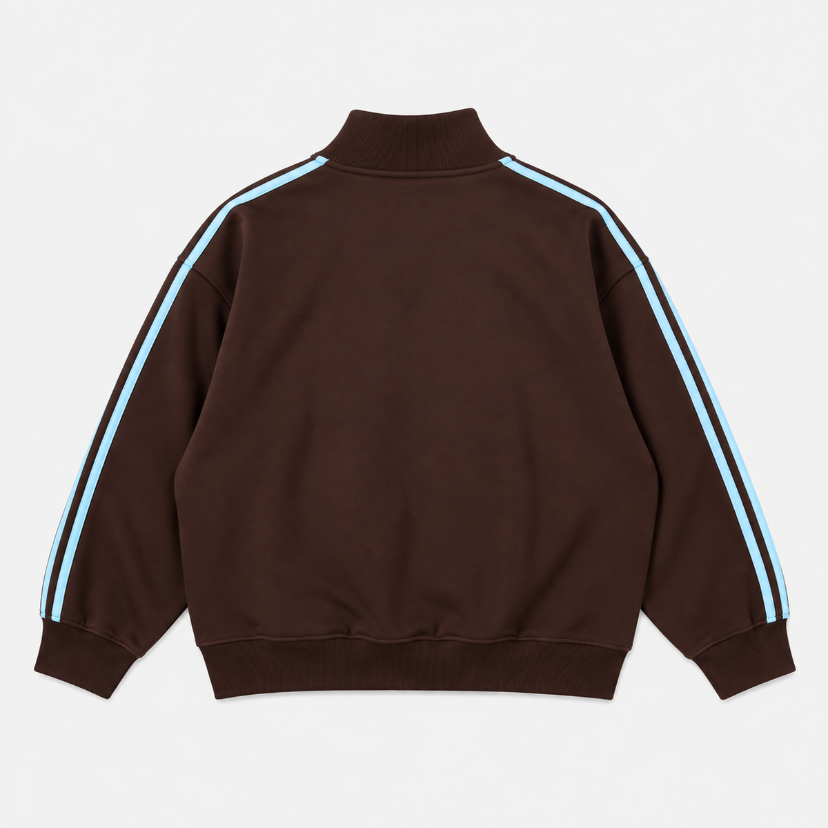 RETRO STRIPES ZIP — BROWN / BLUE