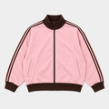 RETRO STRIPES ZIP — PINK / BROWN