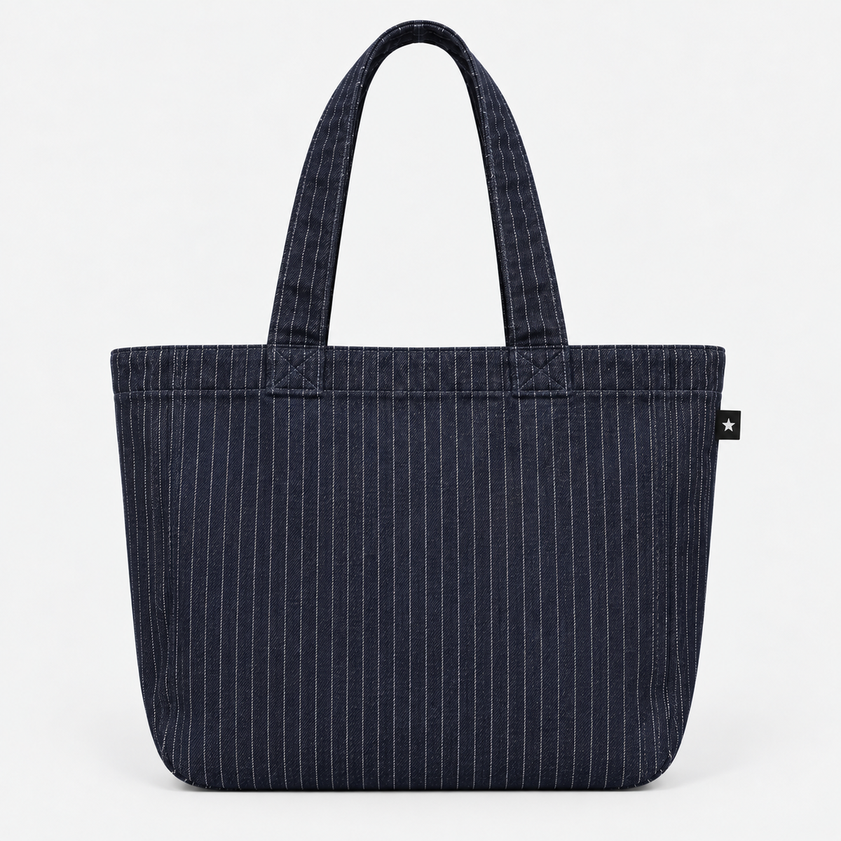 5 STARS PINSTRIPE DENIM BAG ★