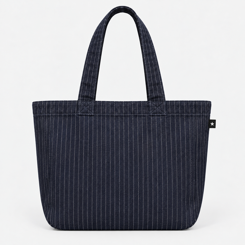 5 STARS PINSTRIPE DENIM BAG ★