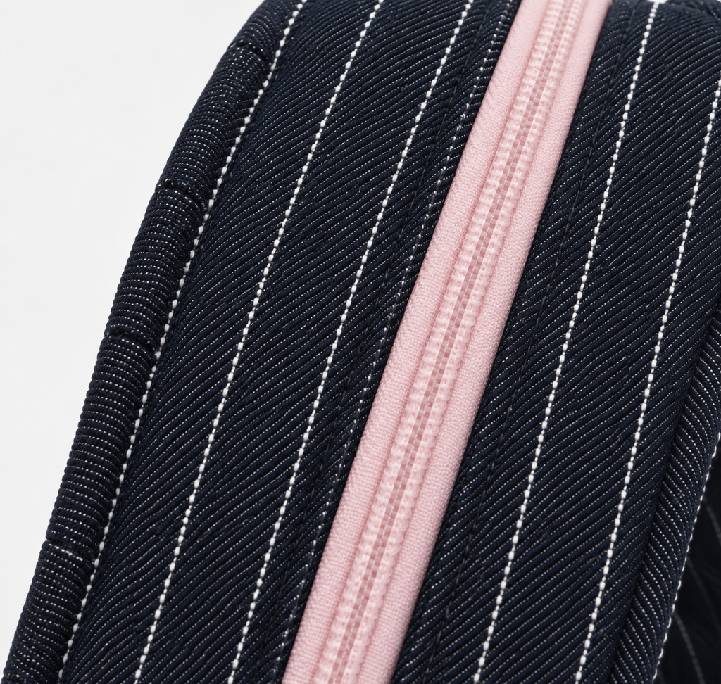 5 STARS PINSTRIPE DENIM BAG ★