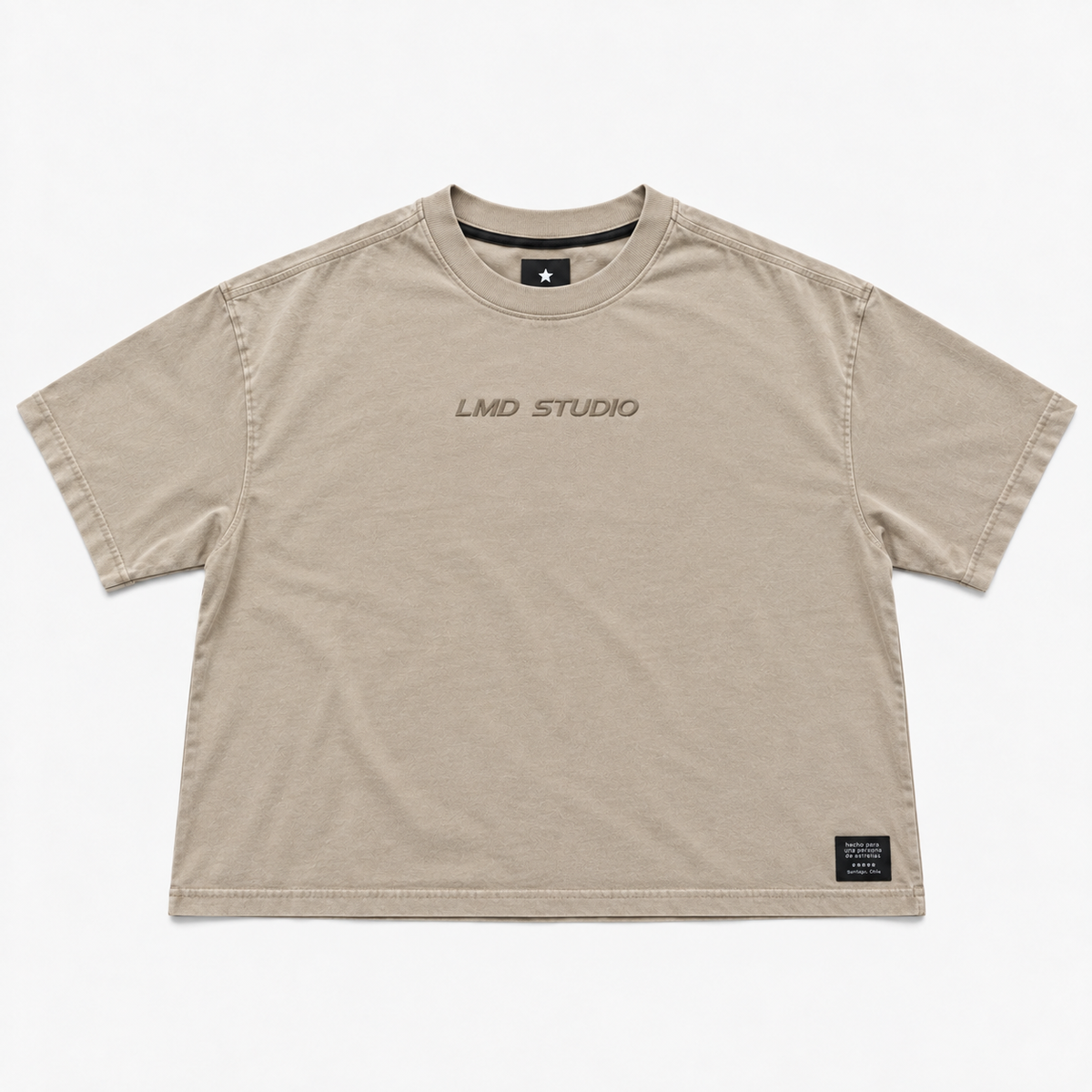 LMD Studio Star Boxy Tee — Sand ★