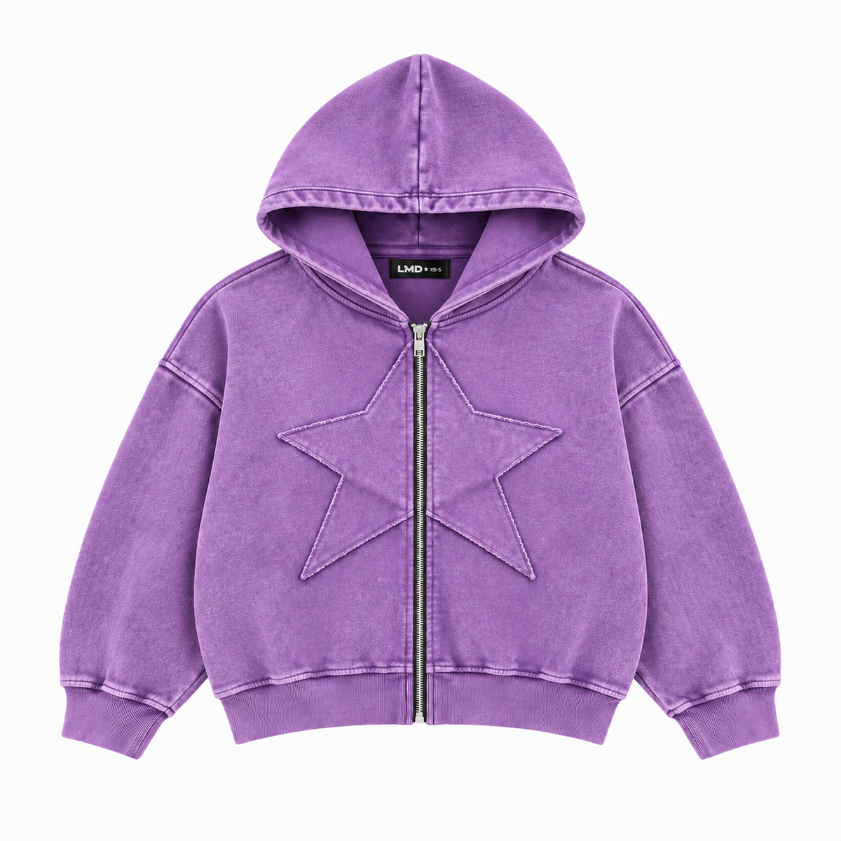 STAR ZIP HOODIE MORADO ★