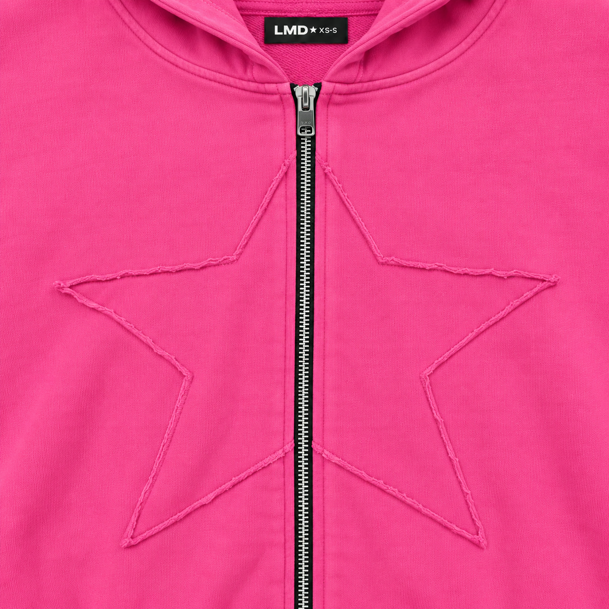 STAR ZIP HOODIE FUCSIA ★