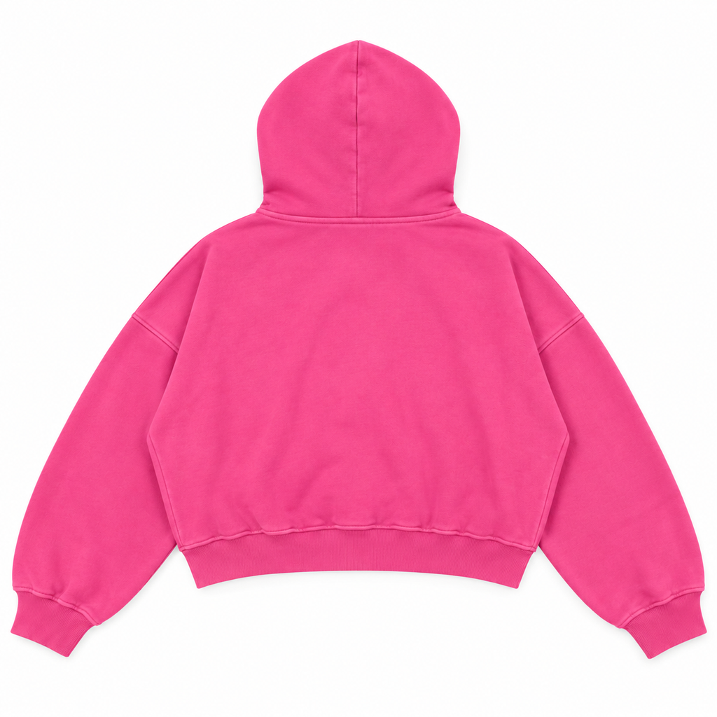 STAR ZIP HOODIE FUCSIA ★