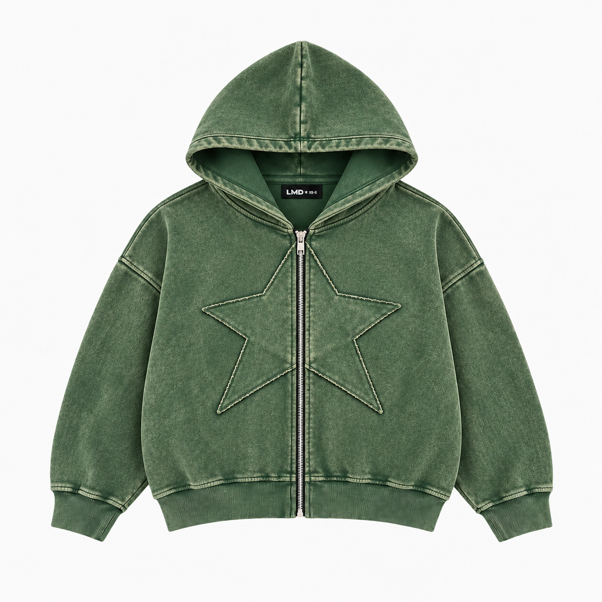 STAR ZIP HOODIE VERDE ★