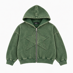 STAR ZIP HOODIE VERDE ★