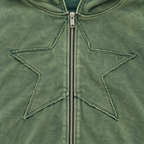 STAR ZIP HOODIE VERDE ★
