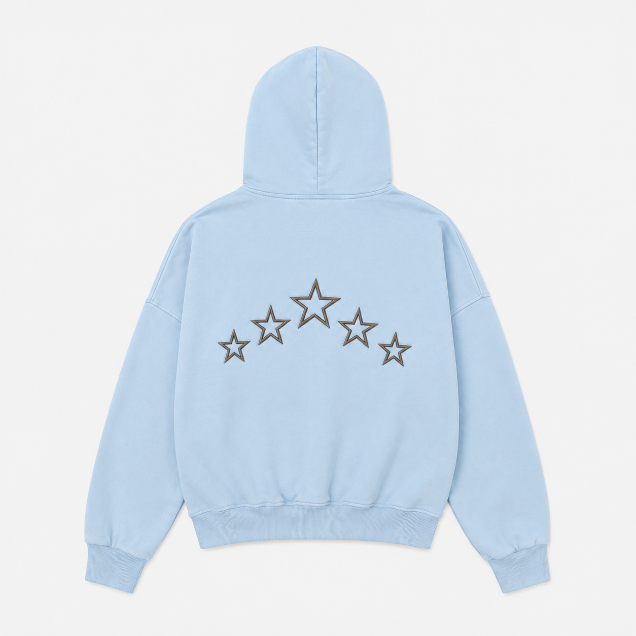 Hoodie 5 Estrellas – Boxy Fit Baby Blue