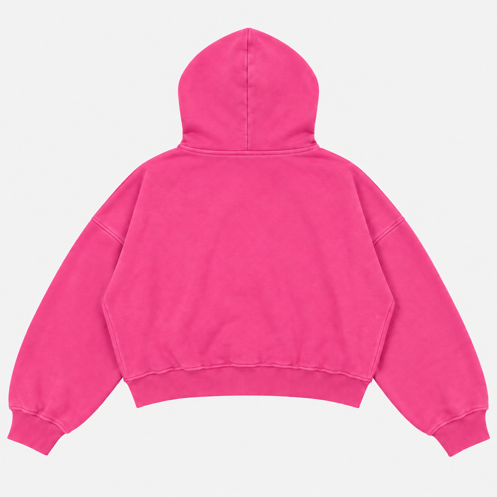 STAR ZIP HOODIE FUCSIA ★