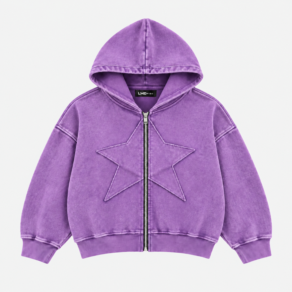 STAR ZIP HOODIE MORADO ★