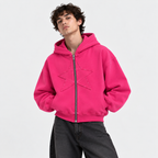 STAR ZIP HOODIE FUCSIA ★