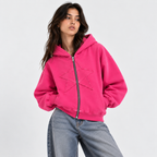 STAR ZIP HOODIE FUCSIA ★