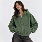 STAR ZIP HOODIE VERDE ★