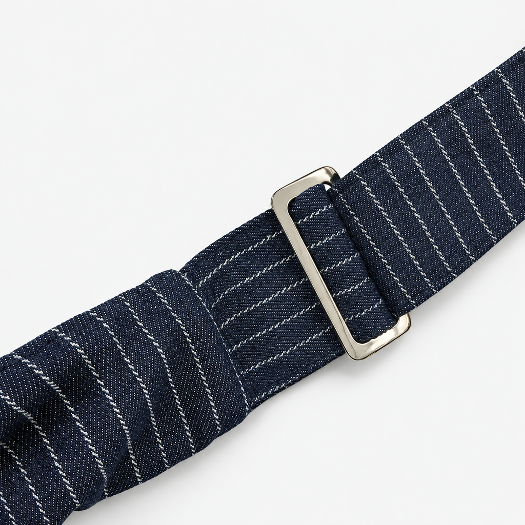 Bolso Hobo Denim Pinstripe