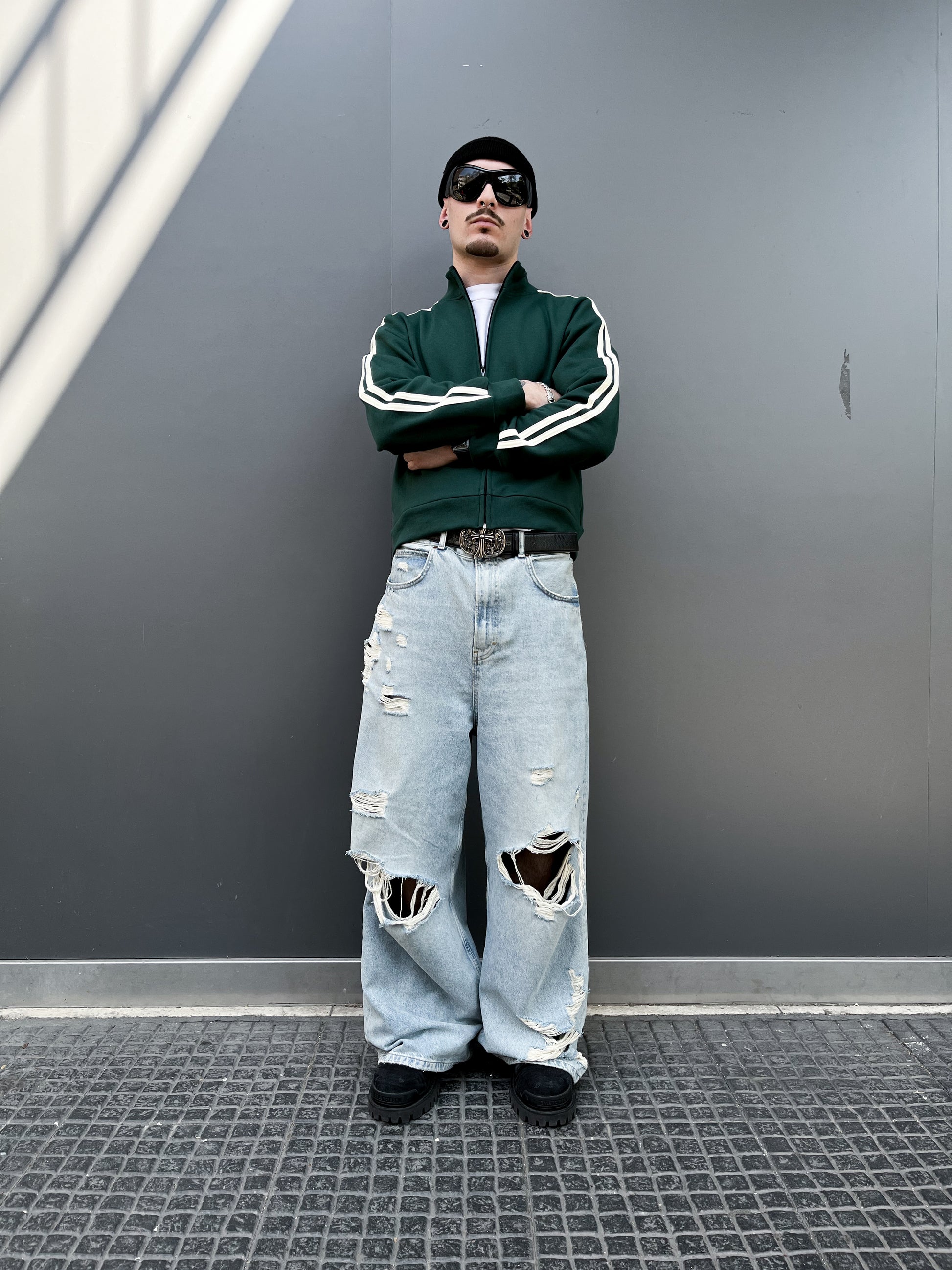 Poleron stripes verde