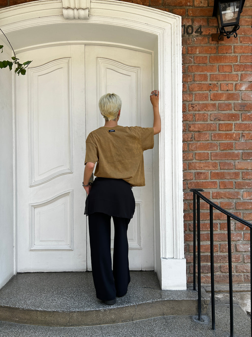 Polera Boxy Fit Verde Estrella Acid Wash