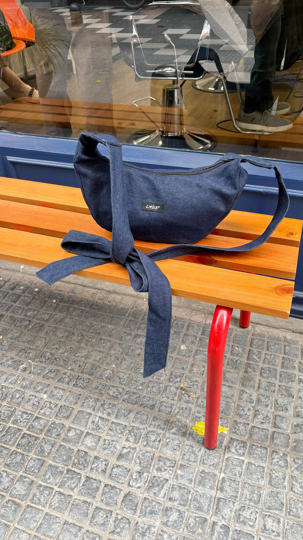 Bolso Ribbon Ajustable Denim Azul