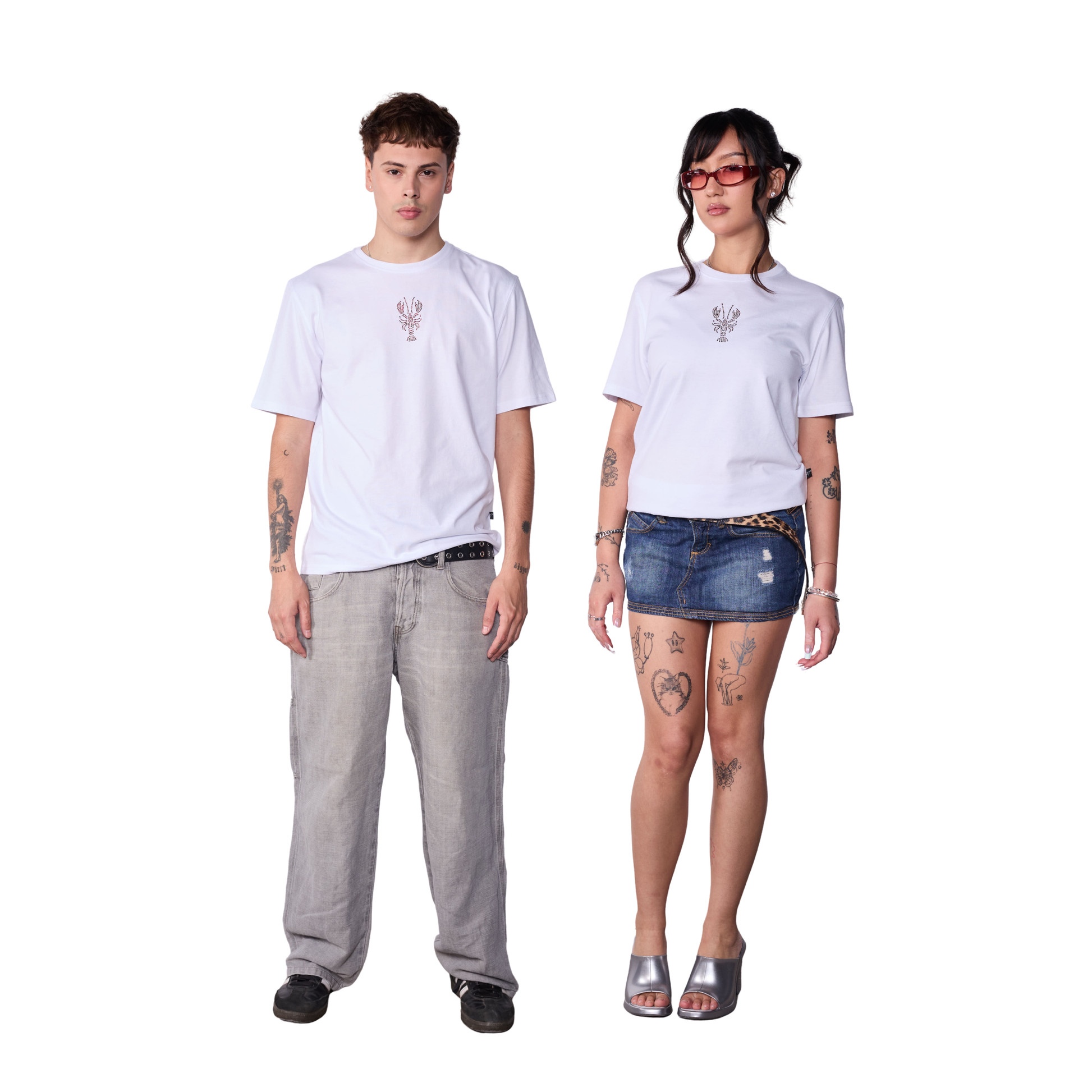 Polera Slim Fit Blanca Langosta