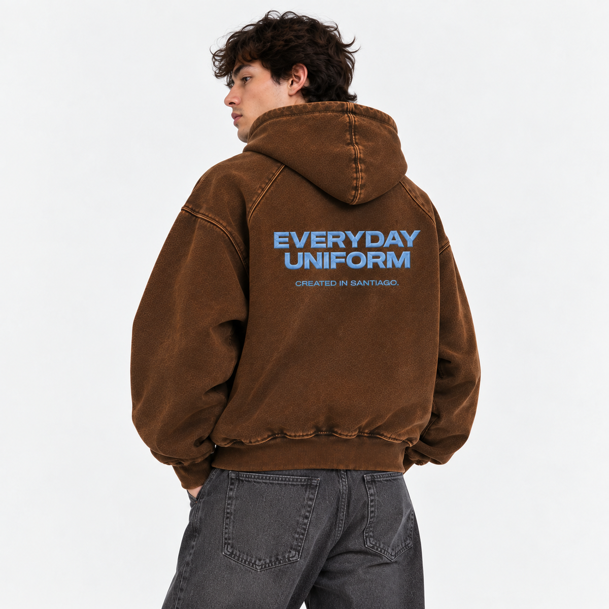 EVERYDAY UNIFORM HOODIE — WASHED BROWN