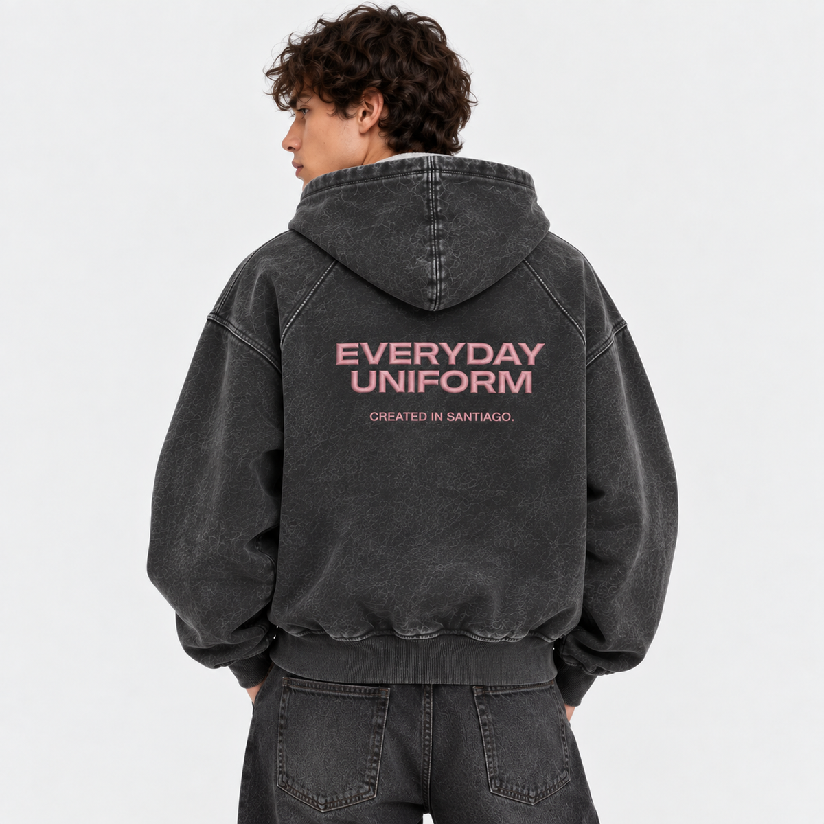 EVERYDAY UNIFORM HOODIE — WASHED BLACK