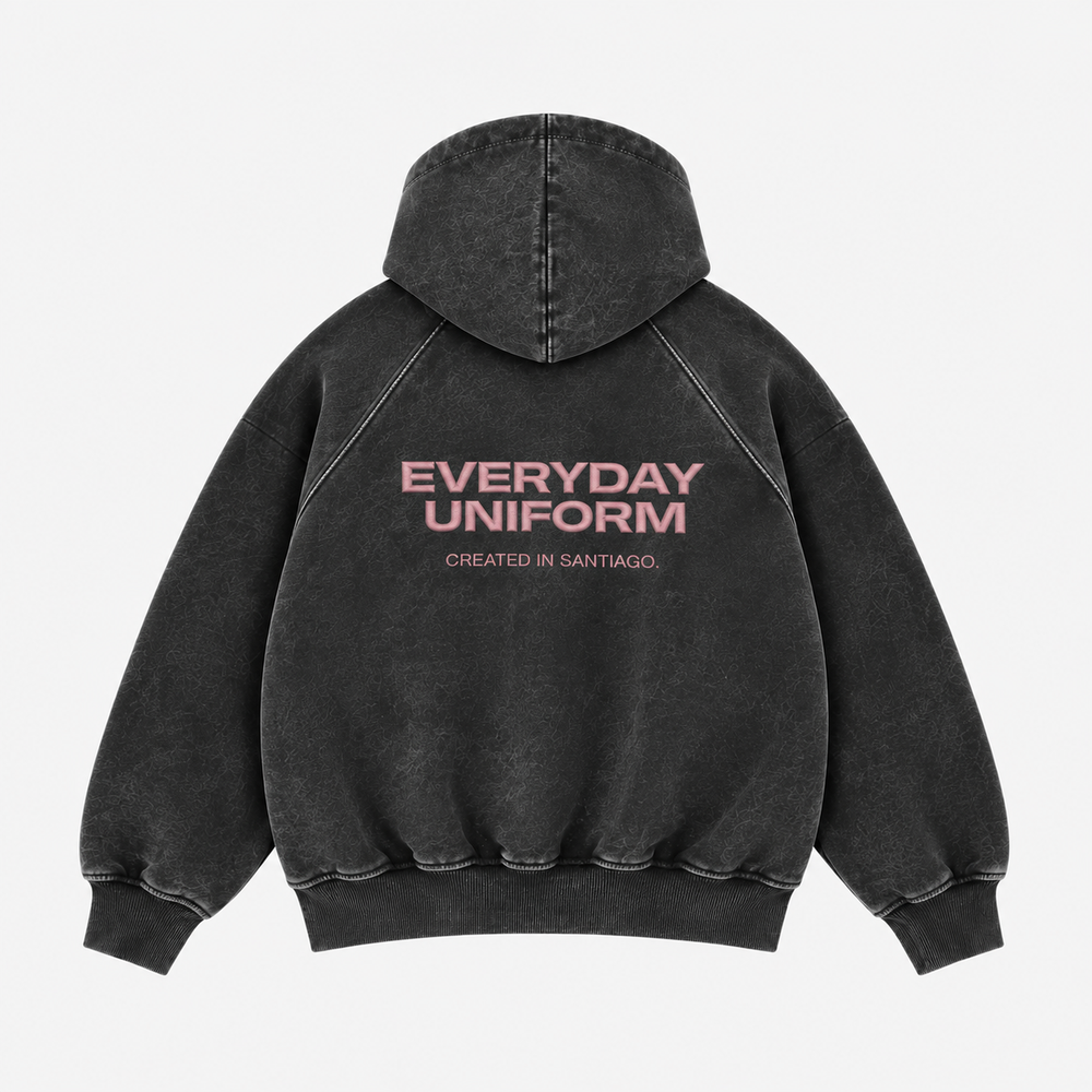 EVERYDAY UNIFORM HOODIE — WASHED BLACK
