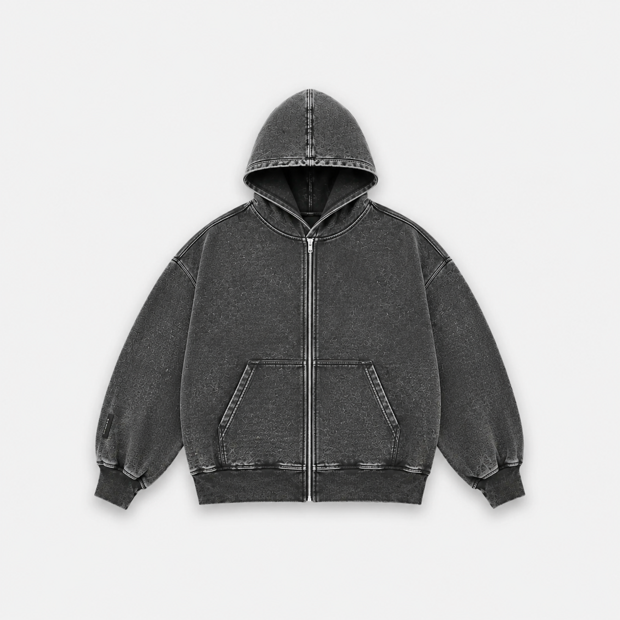Hoodie Icon ★: cierre desgastado con estrella en espalda