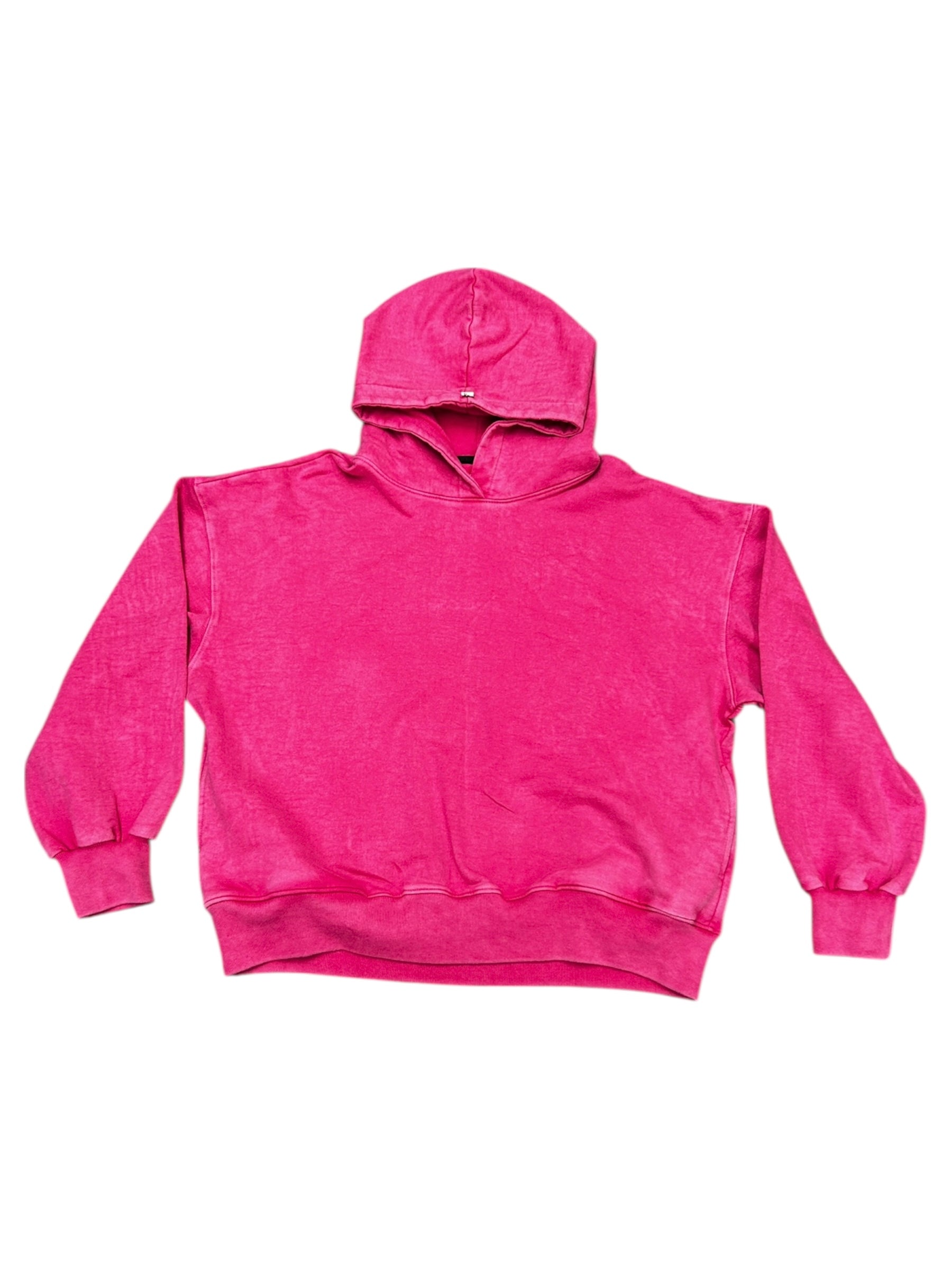 Poleron rosado con gorro desgastado estrella en espalda