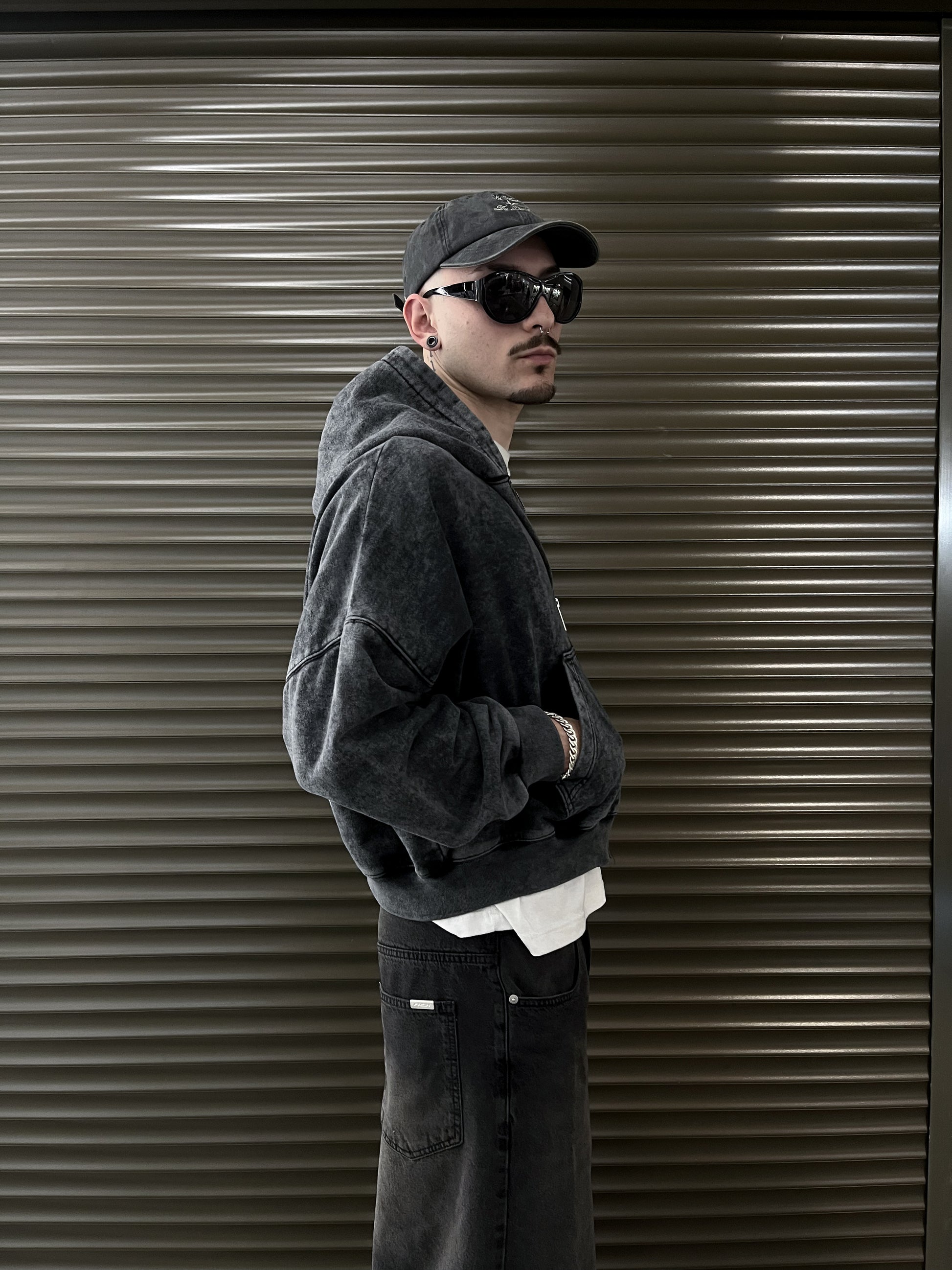 Poleron Abierto Acid Wash Incrustaciones Estrellas