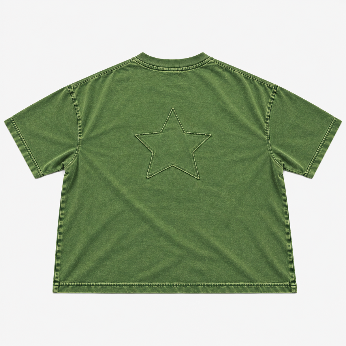 LMD Studio Star Boxy Tee — Washed Green ★
