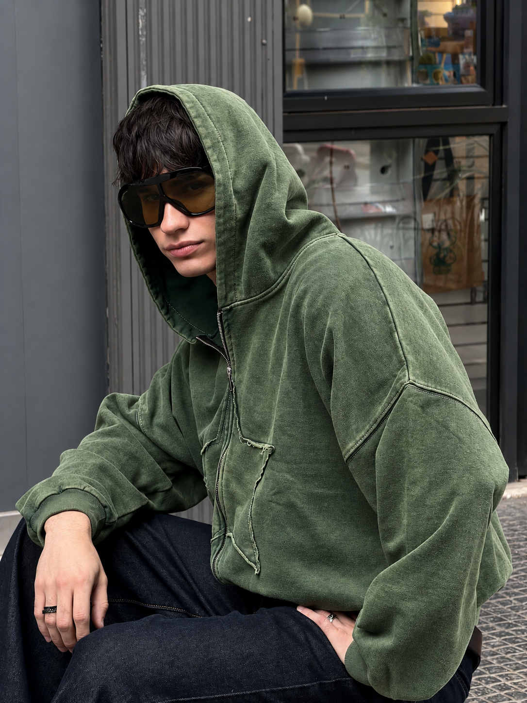 STAR ZIP HOODIE VERDE ★