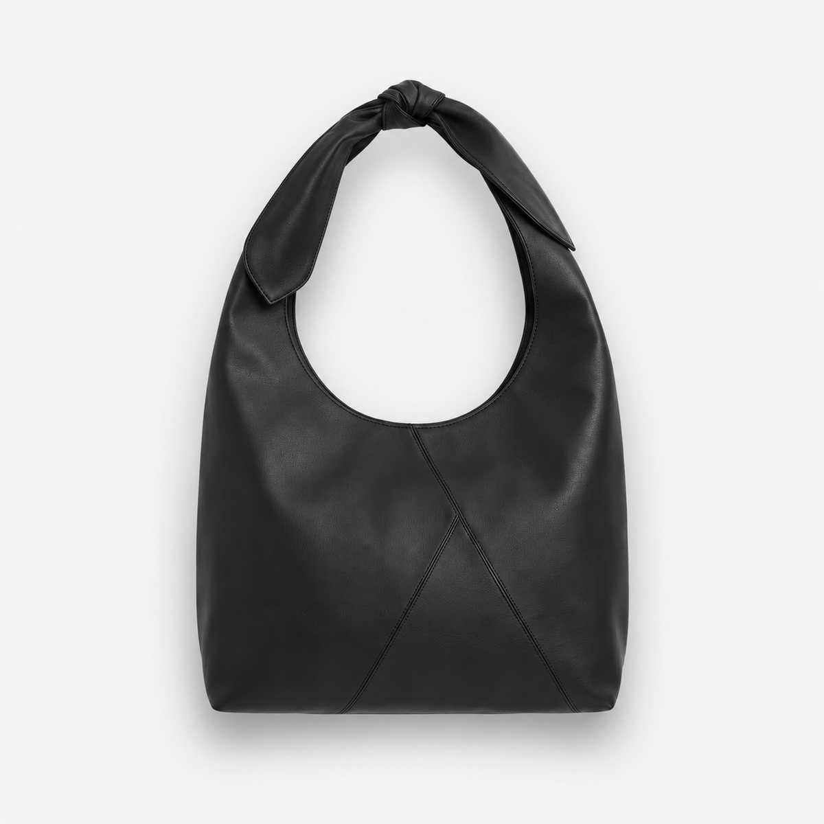 Bolso Ribbon Negro Cuero Vegano