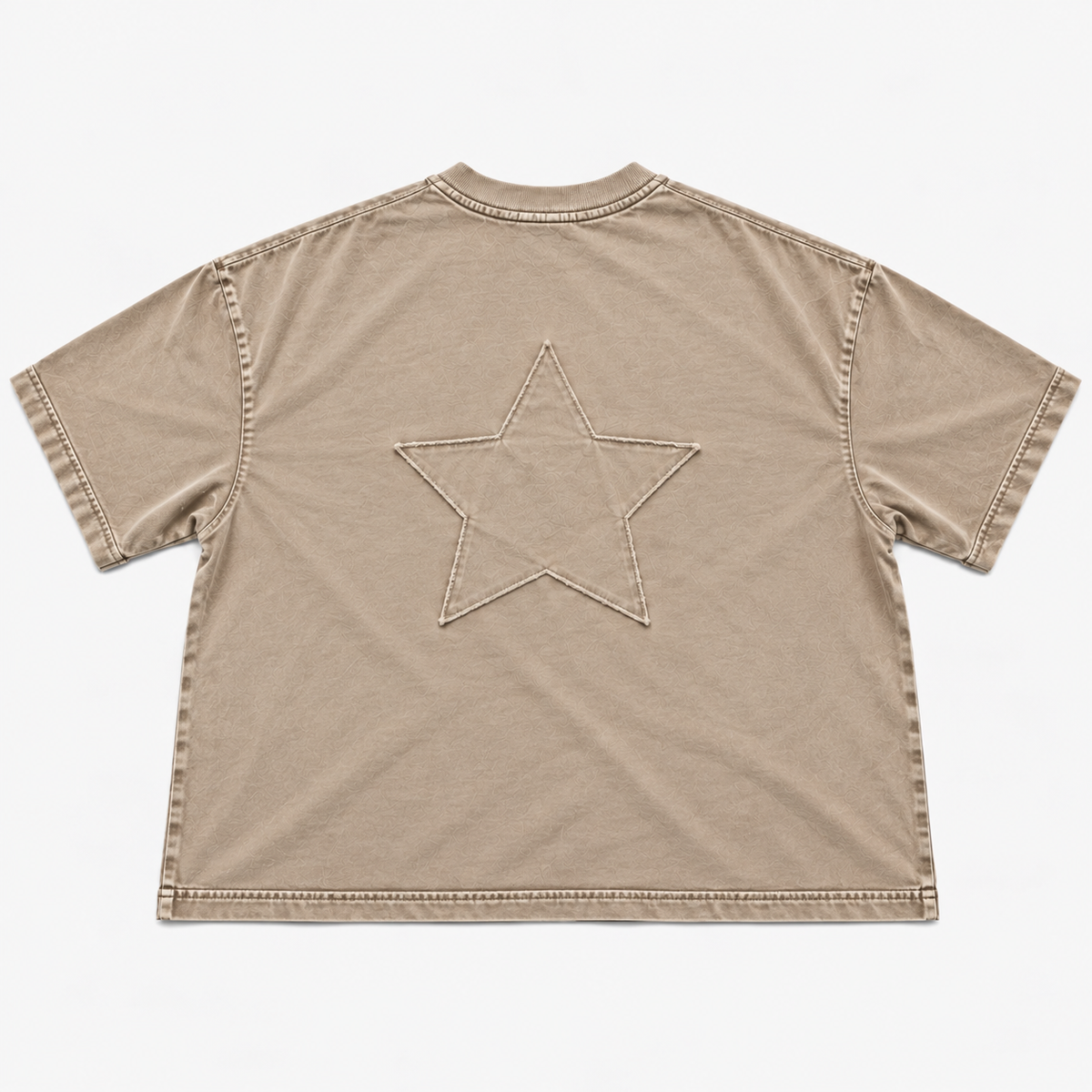 LMD Studio Star Boxy Tee — Sand ★