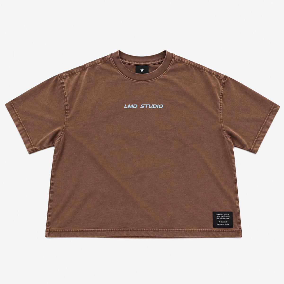 LMD Studio Star Boxy Tee — Acid Brown ★