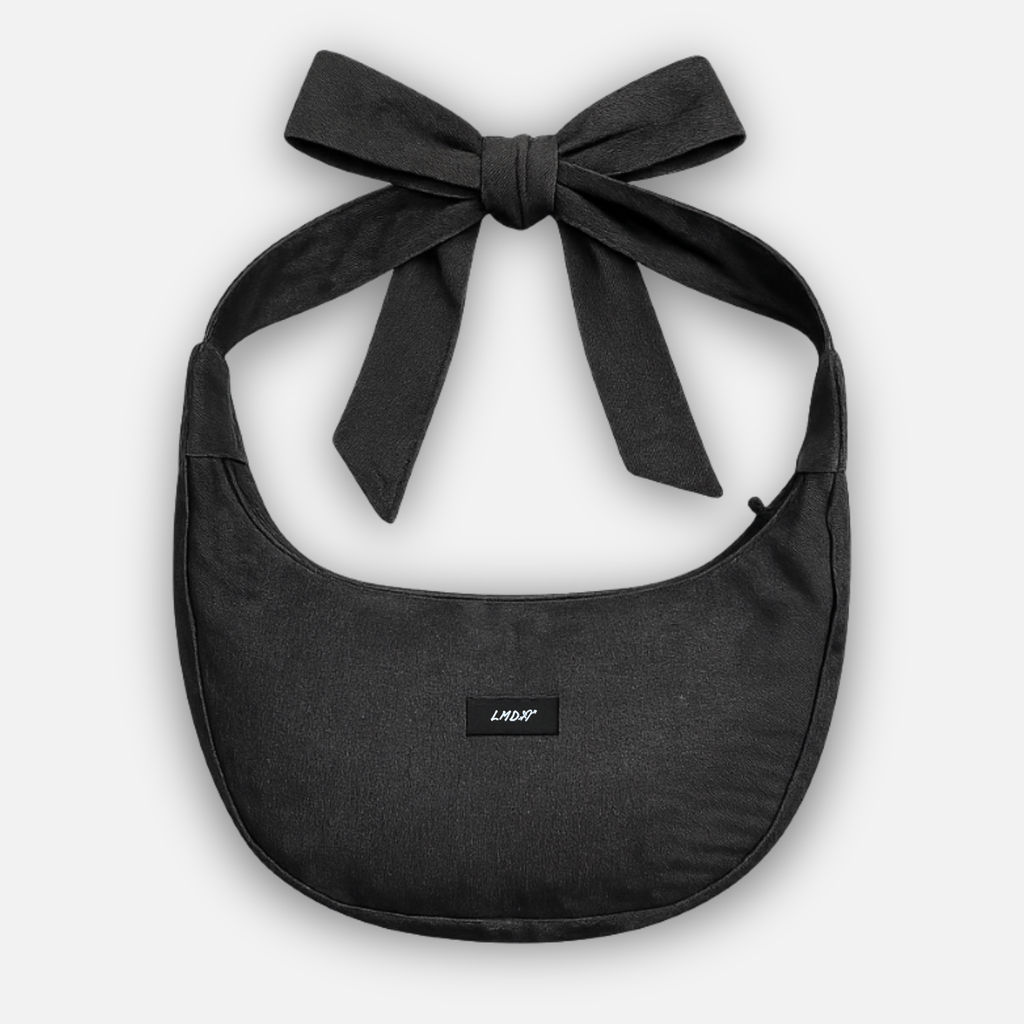 Bolso Ribbon Ajustable Denim Negro