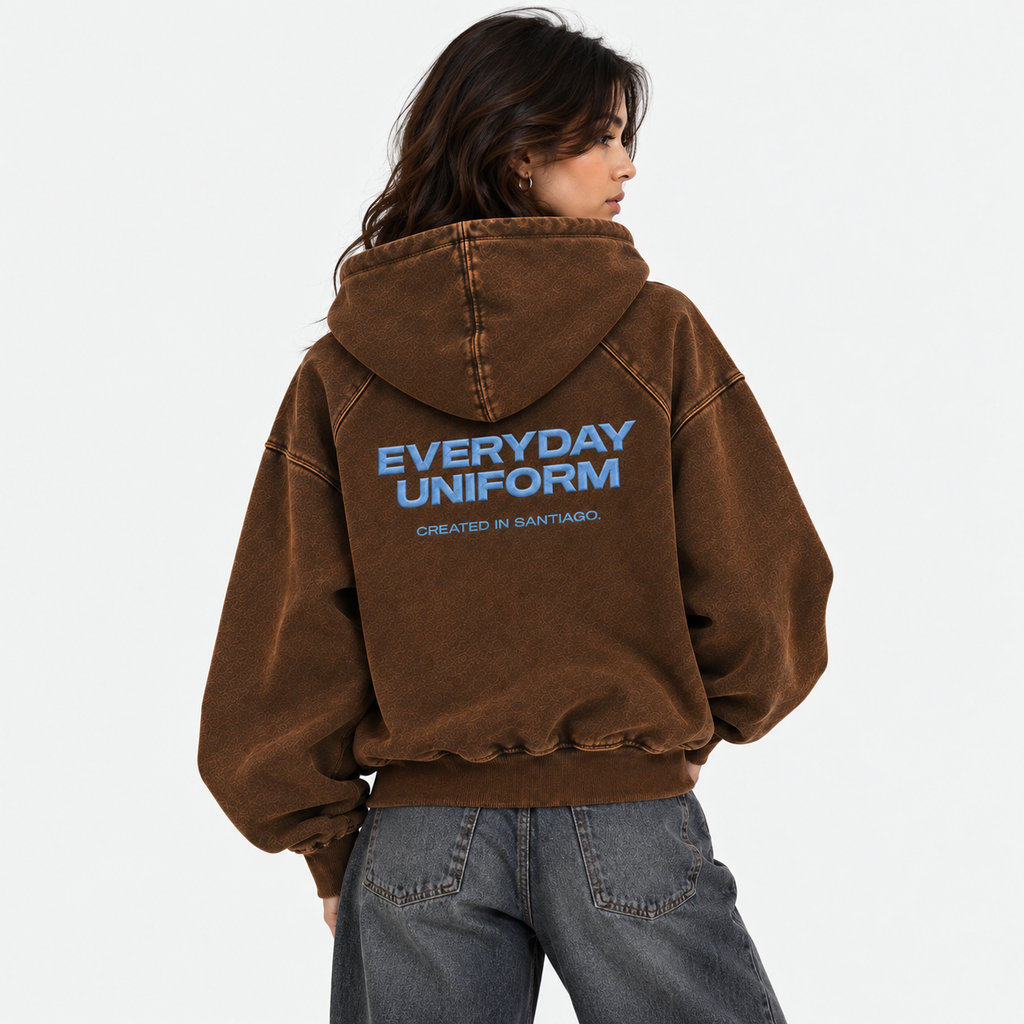 EVERYDAY UNIFORM HOODIE — WASHED BROWN