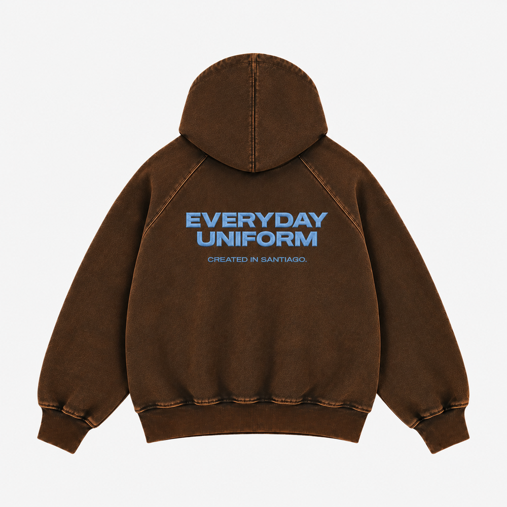 EVERYDAY UNIFORM HOODIE — WASHED BROWN
