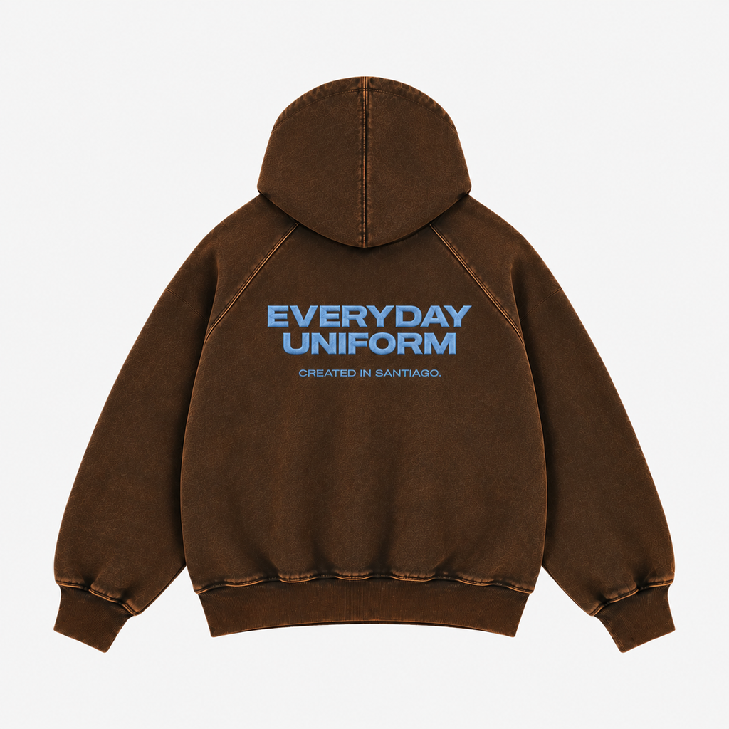 EVERYDAY UNIFORM HOODIE — WASHED BROWN