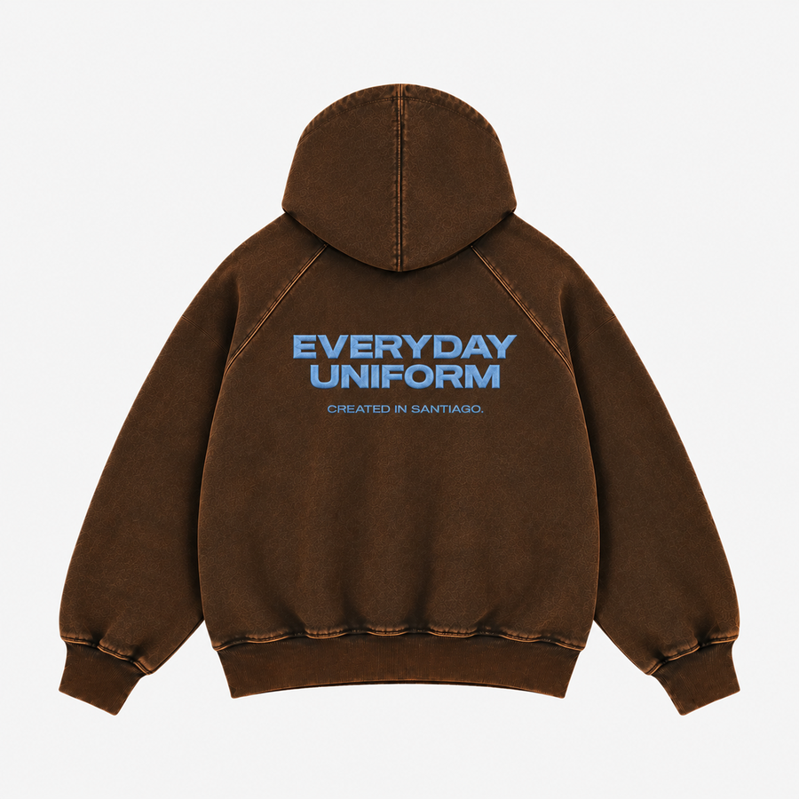 EVERYDAY UNIFORM HOODIE — WASHED BROWN
