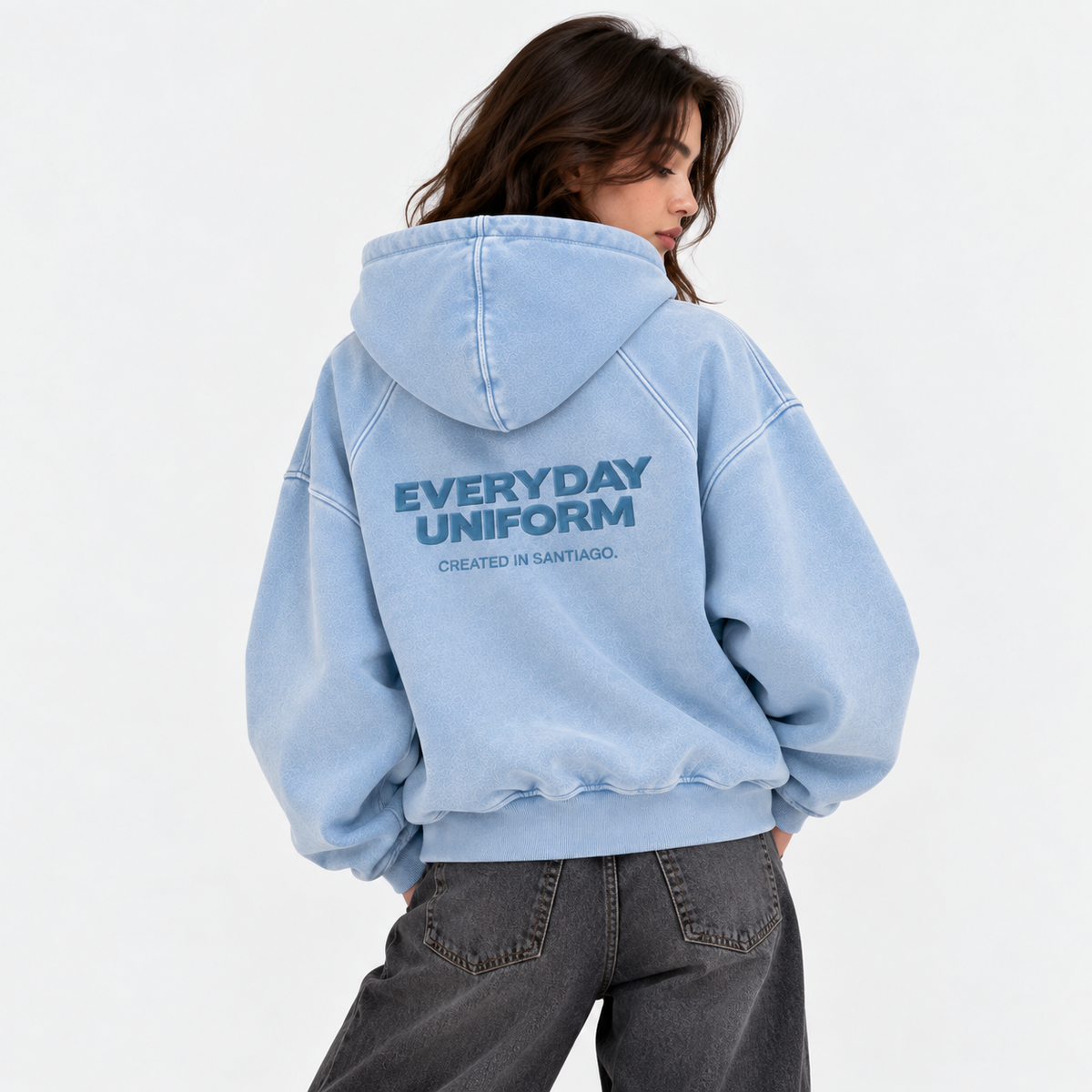 EVERYDAY UNIFORM HOODIE — ICE BLUE